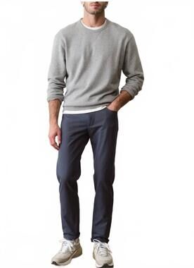 NEW MARINE LAYER pocket slim straight tech pant in india ink